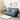 Mid-Century Modern Soft Blue-Green Fabric Loveseat Sofa