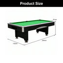 DOBO Billiard Pool Table with Velvet Tablecloth, Full Accessories, 8ft