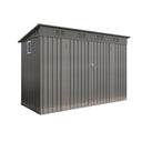 Eeeza Metal Garden Shed with 6 Vents & Double Swing Doors, 4*9 Ft