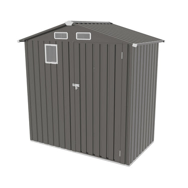 Eeeza Storage Shed with Side Window, Galvanised Steel, 6*3.5 Ft