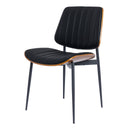 Eeeza Modern Dining Chairs Set, Upholstered PU Leather, 2Pcs