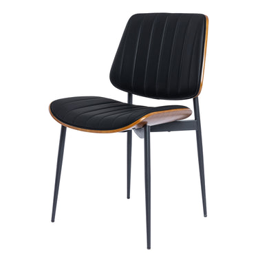 Eeeza Modern Dining Chairs Set, Upholstered PU Leather, 2Pcs