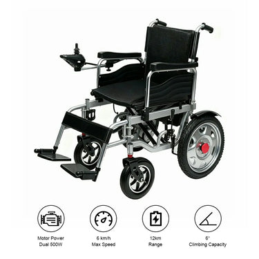 Eeeza MW1103 Electric Wheelchair for Senior, 500W, 16-Inch Tyres
