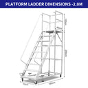 Portable Platform Ladder 1.5m,2m,2.5m,3m, Load capacity 200 kg