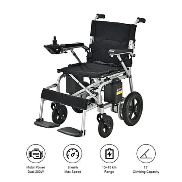 Eeeza 6013A Foldable Portable Electric Wheelchair, 1–6 km/h