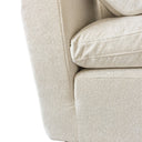 Eeeza Modular Sectional Sofa with Ottoman, 3-seater, Chenille, White