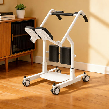 Eeeza HD006 Transfer Stand-up Wheelchair, Steel, 135kg Capacity, White