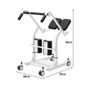 Eeeza HD006 Transfer Stand-up Wheelchair, Steel, 135kg Capacity, White
