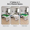 Pool Table with Marble Slate, Iron Legs and Complete Accessories, 8ft