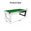 Pool Table with Marble Slate, Iron Legs and Complete Accessories, 8ft
