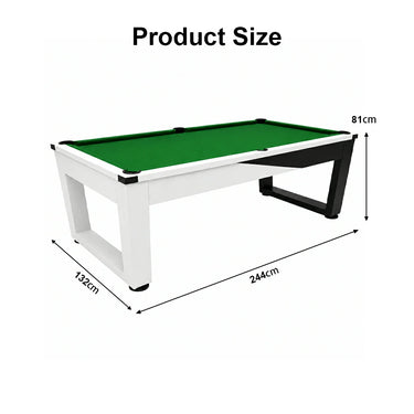 Pool Table with Marble Slate, Iron Legs and Complete Accessories, 8ft