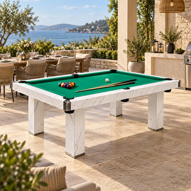 Eeeza Billiard Pool Table for Outdoor, Marble, Weatherproof