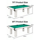 Eeeza Billiard Pool Table for Outdoor, Marble, Weatherproof