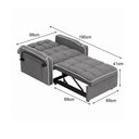 Single-seater Sofa Bed with USB Ports and a Phone Holder, 1.9m Length