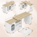 Eeeza Mobile Storage Island with Wheels for Kitchen, 184cm Width, Wood