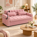 Eeeza Modern Sofa Bed with Phone Holder, Velvet, 2-seater, 190cm