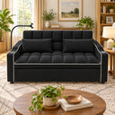 Eeeza Modern Sofa Bed with Phone Holder, Velvet, 2-seater, 190cm