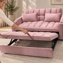 Eeeza Modern Sofa Bed with Phone Holder, Velvet, 2-seater, 190cm