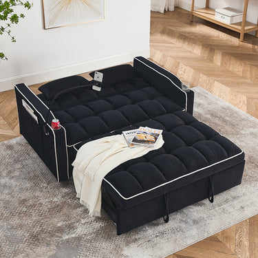 Fashionable Modern and Multi-functional Foldable Velvet Sofa Bed