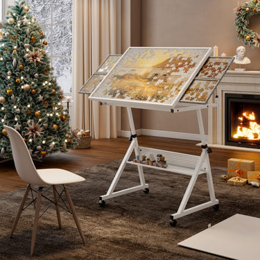 1500pcs Jigsaw Puzzle metal Table board for adults gift with 4 trays