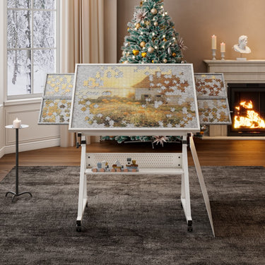 1500pcs Jigsaw Puzzle metal Table board for adults gift with 4 trays