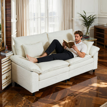 Minimalist-style two-seater sofa, unlocking cozy moments for two
