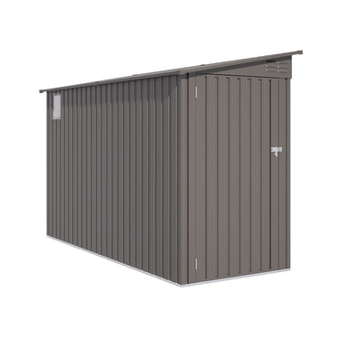 Eeeza Metal Tool House for Garden, 4*9 Ft, Gray