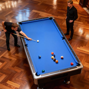 8Ft Billiard Pool Table, Velvet Tablecloth with Accessories