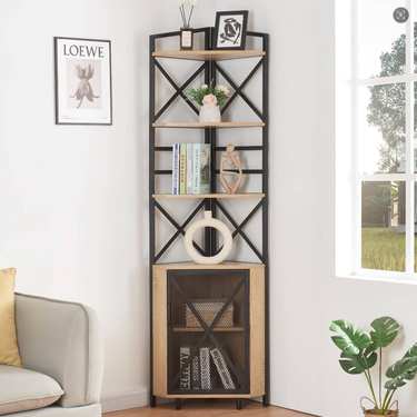 Corner Shelf 6-Tier with Storage