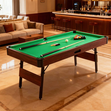 6FT 3 in 1 Foldable Mutifunction Billiard Pool Table with Full Accessories
