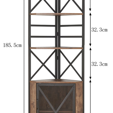 Corner Shelf 6-Tier with Storage