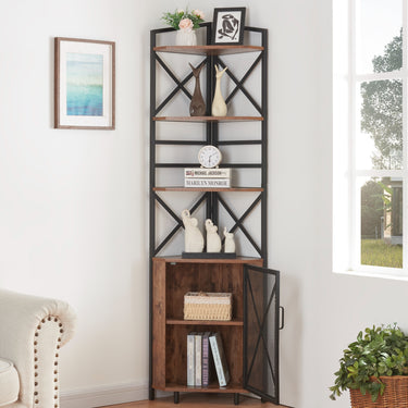 Corner Shelf 6-Tier with Storage