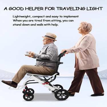 Ultra Lightweight Travel Wheelchair - Foldable, Portable Design
