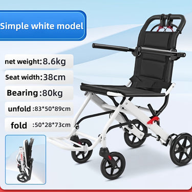 Ultra Lightweight Travel Wheelchair - Foldable, Portable Design