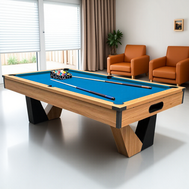 Pool Table with Ball Return and Wool Cloth, Full Accessories, 7ft