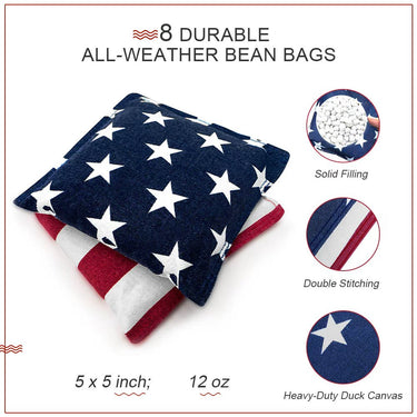 Outdoor cornhole boards，including: 2 sandbag boards, 8 bean bags