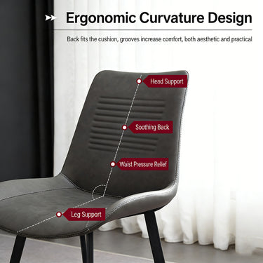 2 Pieces Nordic Style Leather Chairs