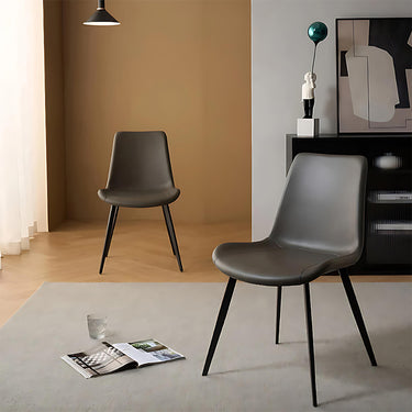 2 Pieces Nordic Style Leather Chairs