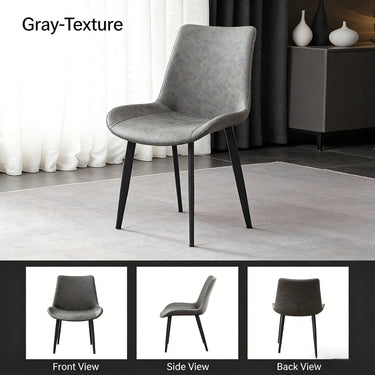 2 Pieces Nordic Style Leather Chairs