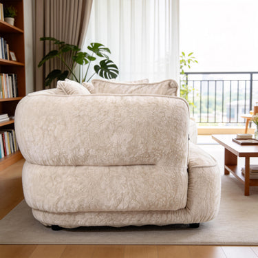 Modern Fabric Oversized Modular Sofa, Curved