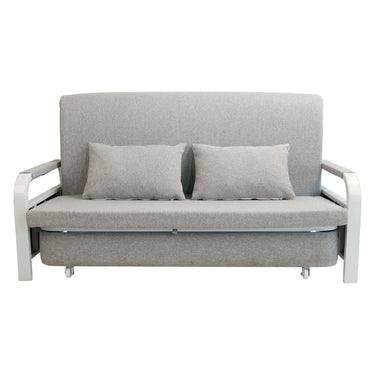 Convertible Sofa Bed with Hidden Storage and 2 Cushions,2-seater, Gray