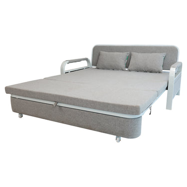 Convertible Sofa Bed with Hidden Storage and 2 Cushions,2-seater, Gray