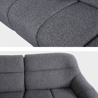 L-shaped Luxury Modular Sofa Set with Footstool, Chenille Fabric