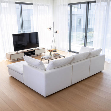 Oversized Modular Sectional Sofa with Movable Ottoman