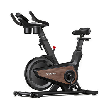 MERACH Spin Exercise Bike, Self-generating, Black