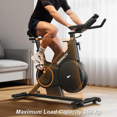 Merach White Exercise Bike, 32-level Resistance Adjustment