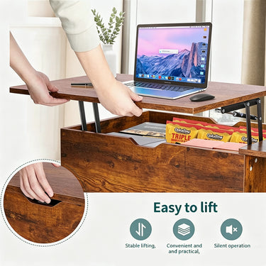 Adjustable Height Lift-top Coffee Table