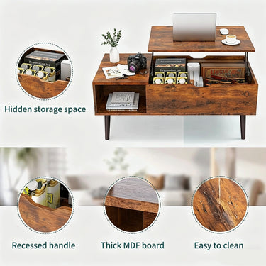 Adjustable Height Lift-top Coffee Table