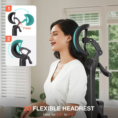 Ergonomic Chair, 200kg Capacity, Lumbar Support, Footrest