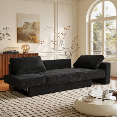 Multi-functional modular sofa, convertible into a sofa bed